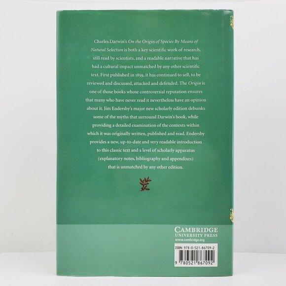 Darwin On the Origin of Species Book Endersby Cambridge 2009 Hardcover Unread - Picture 3 of 13